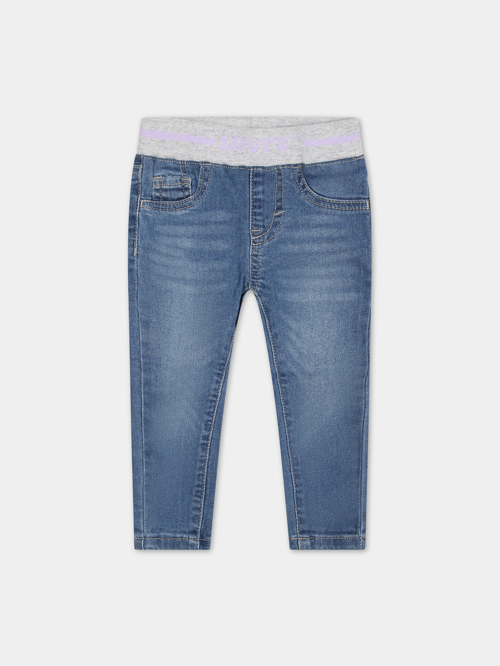 Jeans en denim pour bébé garçon avec patch logo